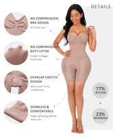 1 x RAW Customer Returns FeelinGirl Women s Shapewear Seamless Tummy Control Full Body Shaper Overbust Butt Lift Thigh Slimmer Figure Shaping with Non-Removable Straps Beige XL XXL - RRP €31.56