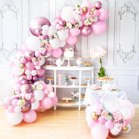 1 x Brand New Balloon Pink Balloon Garland Kit Balloon Garland Pink White Gold with Pink Balloons Metallic Mini Balloon Gold Latex Balloon For Wedding Bride Birthday Baby Shower Baptism Girl Party Decoration - RRP €12.66