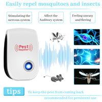 2 x RAW Customer Returns Mosquito Repellent Ultrasonic, Hillylolly 4 Pack Ultrasonic Pest Repeller, Ultrasonic Insect Repellent, Pest Control Ultrasonic Repellent for Mosquitoes, Cockroaches, Mice, Spiders - RRP €29.74