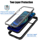 10 x Brand New BESINPO Cover for iPhone 12 PRO Max Case 6.7 Inch, 360 Degree with Integrated Protection Rugged Shockproof Anti-Scratch Protective Case for iPhone 12 PRO Max - Black Transparent - RRP €108.0