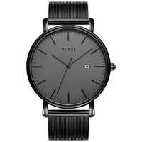 1 x RAW Customer Returns BUREI Men s Watches Ultra Thin Minimalist Quartz Watch with Date Display for Men and Women Classic Design Stainless Steel Watch 41MM Gift for Men - RRP €29.5