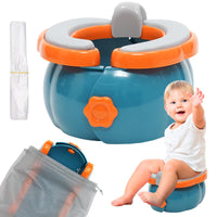 1 x RAW Customer Returns HOMCENT Travel Potty Children Foldable, Children Potty Training Seats with 20 Disposable Bags and 1 Travel Bag, Non-Slip Potty Set for Boys and Girls - RRP €20.16