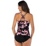 1 x RAW Customer Returns YNIQUE Tankini Set Women s Tummy Control Swimsuit Swimwear Two-Piece Push Up with Adjustable Bikini Briefs Print Swimsuit Bikini Sporty - RRP €39.99