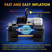 1 x RAW Customer Returns AstroAI Air Compressor Tire Inflator Portable Air Pump for Car 12V DC Digital Compressor 150PSI with LED Emergency Light for Cars, Trucks, Motorcycles etc. Gifts for Men - RRP €35.26