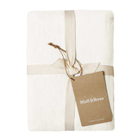 1 x RAW Customer Returns MATT ROSE Set of 2 Pillowcases 65x65 cm Plain WASHED Linen 100 Washed Linen Oeko-TEX 140g m Off White - RRP €39.9