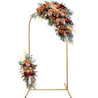 1 x RAW Customer Returns Wedding Arch Background Stand, 2M Wedding Arch Wedding Rose Arch Metal, Gold Wedding Arch Wedding Balloon Arched Arch Frame for Wedding, Ceremony, Baby Shower, Party Decoration 6.6 x 3.3 FT  - RRP €55.9