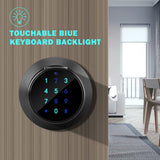 1 x RAW Customer Returns FITNATE Fingerprint and Code, Door Lock, Bluetooth Control, Touch Screen Smart Lock with Mechanical Key, App to Work with Alexa, Echo, Security Guard - RRP €89.99