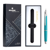 1 x RAW Customer Returns erofa Majohn A2 Fountain Pen, Extra Fine Nib with Box, Retractable Resin Ink Pen with Converter Writing Set Silver Clip Version  - RRP €35.99