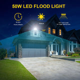 1 x RAW Customer Returns Meloght LED spotlight outdoor, 50w LED floodlight, 4500LM super bright spotlight, 6500K cold white outdoor light, IP66 waterproof outdoor spotlight for garage, backyard, driveway, doors, garden, hallway, 2 pieces - RRP €25.2