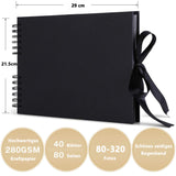 1 x RAW Customer Returns KASZOO DIY photo album, DIY 80 black pages, can be used as a graduation gift, birthday gift, wedding anniversary gift - RRP €16.13