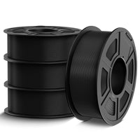 1 x RAW Customer Returns TECBEARS PETG Filament 1.75 mm Bundle 4 kg, Stronger Toughness PETG 3D Printer Filament, Dimensional Accuracy - 0.02 mm, 4 Spools, 1kg per Spool Black  - RRP €40.22