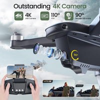 1 x RAW Customer Returns Holy Stone HS175D Drone with 4K Camera for Adults, Brushless Motor, 5G and 2.4G WIFI, Foldable RC Quadcopter with GPS Auto Return, 46 Minutes of Flight, Fly Circle, Altitude Hold, Headless Mode - RRP €499.99