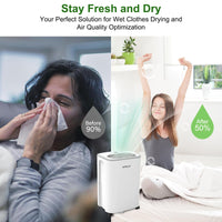 1 x RAW Customer Returns KPUY Home Dehumidifier Mould 12L 24H - Suitable up to 22 55m - Low Energy Consumption - Silent Operation - Digital Humidity Display - 24H Timer - Continuous Drain - RRP €149.99