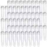 1 x RAW Customer Returns ZEONHEI 60Pcs 40ml Plastic Test Tubes 140x25mm Clear Screw Cap Test Tubes for Flower Candy Pearl DIY Home Decor - RRP €25.2