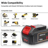 1 x RAW Customer Returns DCB200 5.5A 2 pieces Dewalt 18V 5500mAh lithium replacement battery - Compatible with all tools - LED charging indicator - DCB182, DCB184 - RRP €56.98