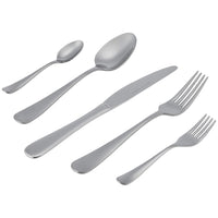 1 x RAW Customer Returns Amazon Basics Rounded Edge Stainless Steel Cutlery Set, 20-Piece, Serves 4, Silver - RRP €20.89