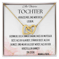 1 x RAW Customer Returns Ahnona - Mother Daughter Gift, Girl Gifts 11 Years, Teenage Girl Gifts, 18th Birthday Girl, Double Heart Necklace, To Our Daughter, From Mom and Dad, Saying Standard Box B  - RRP €50.41