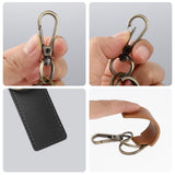 1 x Brand New Abeillo Personalized Leather Keychain Set of 2 - Personalized Leather Keychain - Metal Keychain - Portable Keychain for Men and Women, Brown - RRP €22.8