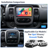 1 x RAW Customer Returns  2 64G 2 Din Android 13 Car Radio for Opel Vivaro B Renault Trafic FIAT Talento Nissan NV300 with Carplay Android Auto, 9 Touchscreen Radio with Bluetooth WIFI GPS FM RDS HI-FI SWC Rear View Camera - RRP €145.54