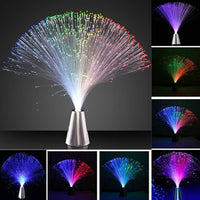 1 x RAW Customer Returns OSALADI Pack of 4 Color Changing Fiber Optic Light Battery Operated LED Fiber Optic Lamp Ice Fiber Optic Novelty Lamp Lights Toy for Christmas New Year - RRP €32.99