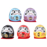 16 x Brand New 5Pcs Lucky Daruma Ceramic Figurine Dharma Dashboard Ornament Feng Shui Display Doll Home Office Table Art Collectible Figurine New Year - RRP €297.44