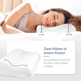 1 x RAW Customer Returns DOSCI memory foam pillow with bamboo cover ergonomic back and side sleeper pillow orthopedic pillow suitable for allergy sufferers breathable sleeping pillow 30 x 50 cm - RRP €39.02