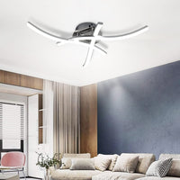 1 x RAW Customer Returns UDIYO LED Ceiling Light, 18W Ceiling Light, 6000K Cool White, 3 Built-in LED Boards, Modern Curved Ceiling Light for Living Room, Bedroom - RRP €26.21