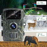 1 x RAW Customer Returns flintronic wildlife camera, 1080HD 16MP wildlife camera with 2.0 LCD screen, 0.8s fast trigger night vision motion detector, with 39 illuminated infrared LEDs, 90 detection angle, with 32G memory card, IP66 - RRP €29.23