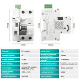 1 x RAW Customer Returns DEWIN Manual Reclosing Switch, WiFi Recloser Remote Control Circuit Breaker RCCB Manual Reclosing Switch 2P 40A 30mA - RRP €57.99