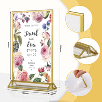 1 x RAW Customer Returns efuturetime 6PCS A5 Acrylic Table Menu Holder, Vertical Plexiglass Display, Double Sided Frames for Menus, Photos, Weddings, Advertising, Reception - RRP €25.61