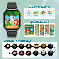 1 x RAW Customer Returns Children s Smartwatch - Watch Phone for Girls Boys with Call, SOS, Games, Pedometer, Music, Audiobook, Camera, Alarm Clock, Children s Watches Gift for Children 4-12 Years, Kids Smart Watch Black-2G  - RRP €37.99