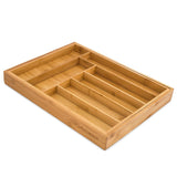 1 x RAW Customer Returns Dynamic Gear Bamboo cutlery tray for drawer organizer kitchen, expandable 7 compartments, compact drawer organization system kitchen drawer inserts for cutlery and tray utensils - RRP €27.99