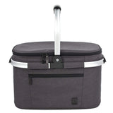 1 x RAW Customer Returns ALLCAMP 22L shopping baskets large insulated basket cooling basket cooling bag picnic basket thermal bag cooling bag thermal bag cool box dark grey - RRP €24.99