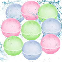 5 x Brand New Lunriwis 9 Pack Reusable Water Balloons, Reuseable Water Balloons Water Toys, Water Balloons for Children and Adults, Water Bombs for Outdoor, Pool, Water Park - RRP €28.2