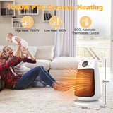 1 x RAW Customer Returns Fan Heater Energy Saving Quiet 1500W 3 Modes with Remote Control and Timer, Thermostat Heater Electric with Touch LED 90 Oscillation Multiple Protection, Electric Heater Ceramic Fan Heater for Bathroom Home - RRP €43.45