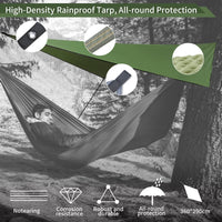 1 x RAW Customer Returns Himeland Hammock Outdoor Ultralight L 275x140cm , Camping Hammock with Mosquito Net and Tarp, 200 Load Capacity - Light Breathable, Hammock Camping with Tarpaulin Weather Protection for Trekking, Travel - RRP €45.31