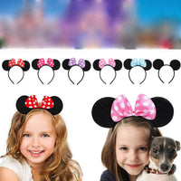 2 x Brand New dcas 6 pieces mouse ears headband, cartoon mouse ears headband, with six white dots, children s cartoon mouse ears headband, suitable for birthdays, carnival parties six colors  - RRP €26.4