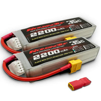 1 x RAW Customer Returns Roaring Top 2200mAh 11.1V 3S 35C Continous Discharge Lipo Battery with XT60 for RC Evader BX Car Truggy Truck RC Airplane Quadcopter Helicopter 2 Packs  - RRP €33.98