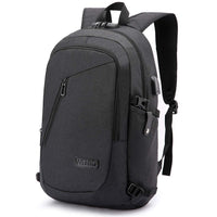 1 x RAW Customer Returns LITTLE Laptop Backpack Men Anti-Theft Laptop Bag 15.6 Inch for Work with USB Charging Port Business Travel for Men Notebook Waterproof School Backpack Boys Teenager Black - RRP €31.49