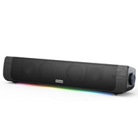 1 x RAW Customer Returns Inwa PC speakers, Bluetooth soundbar, FM radio, 3 types of connection BT 3.5mm AUX USB stick , RGB closing 4 modes, TWS, indoor outdoor 20W, RGB  - RRP €49.99