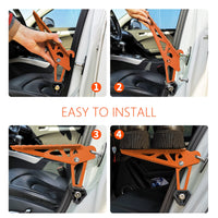 1 x RAW Customer Returns TOOENJOY Car Pedal Door Step, Folding Car Door Pedal, Helps Car Washing, Easy Roof Access, Essential Accessory for Most Cars, SUVs, Trucks Orange  - RRP €43.99