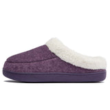 1 x Brand New NewDenBer Slippers Women s Memory Foam Winter Comfortable Soft Lined Non-Slip Plush Warm Slippers 41 42 EU, Purple  - RRP €24.35