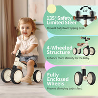 1 x RAW Customer Returns BELEEV children s balance bike from 1 year, balance bike for 10-24 month baby, balance bike without pedal with 4 wheels for boys and girls first bike, gifts for 1 year old toddler - RRP €47.99