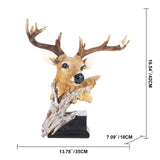 2 x Brand New ZHANYUN Deer Head Statue Deer Antler Decoration Elk Sculpture Desk Decoration - Living Room Deer Head Decoration, Rustic Lodge Hunting Cabin Decoration, Wildlife Art Gift For Deer Hunters - RRP €76.1