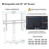 1 x RAW Customer Returns BONTEC TV stand TV stand for 32-65 inch LCD LED OLED Plasma flat curved TVs up to 45KG, height adjustable stable, Max.VESA 600x400 - RRP €34.27