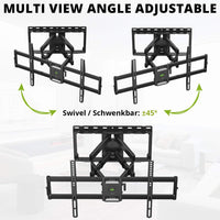 2 x RAW Customer Returns USX-MOUNT TV wall mount swiveling and tilting for 47-84 inch LED, LCD, Plasma TV with max.VESA 600x400mm, suspension with extendable ultra-strong double arm up to 60kg, TV bracket - RRP €120.98