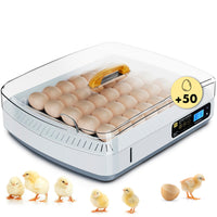 1 x RAW Customer Returns CHIKERS - Automatic Egg Incubator for Chickens, Poultry and Chicks XL 50 Eggs Automatic Rotation, Temperature Control and Humidity Meter Premium Incubator for Poultry and Domestic Use - RRP €123.63