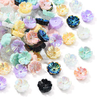 1 x Brand New UR URLIFEHALL 100pcs Opaque Resin Flower Bead Caps AB Color Flower End Caps Spacers for DIY Bracelet Earrings Necklace Jewelry Making - RRP €20.4