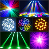 1 x RAW Customer Returns UKing 100W Moving Head Stage Light with Remote Control, 10 Patterns 8 Colors 18 High Brightness Party Lights with Prism Beam Effect for Disco Bar Wedding Festival - RRP €194.99