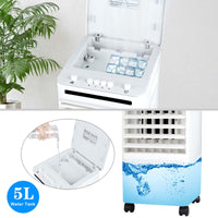 1 x RAW Customer Returns SONBION Portable Air Conditioner, 4 In 1 Air Cooler Humidifier Air Purifier Fan with 4 Ice Cube Trays, Evaporative Air Cooler for Home Office, 5L Water Tank, 3 Wind Levels - RRP €90.74